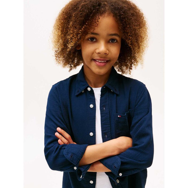 Tommy Hilfiger Textured Solid Shirt LS 8-10Y image number 3